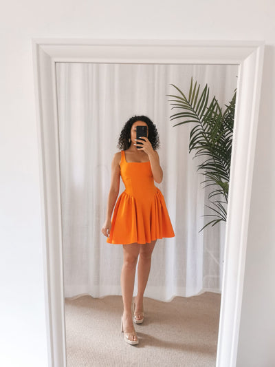 Mini vestido Aurorita naranja