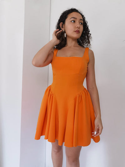 Mini vestido Aurorita naranja