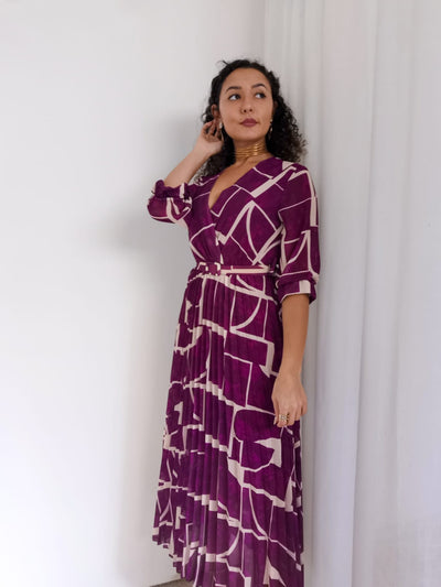 Vestido Mireia buganvilla