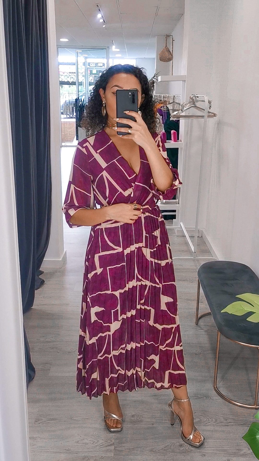 Vestido Mireia buganvilla