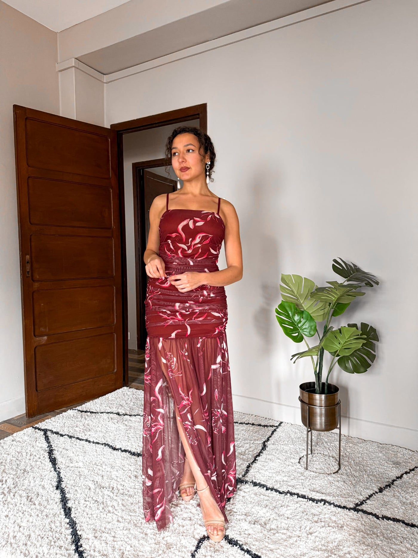 Vestido Danas burdeos