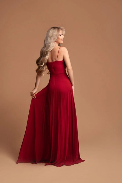 Vestido Rania burdeos