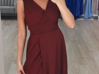 Vestido Carine burdeos