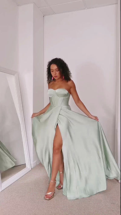 Vestido Lea verde agua