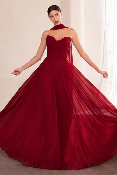 Vestido Amoris burdeos